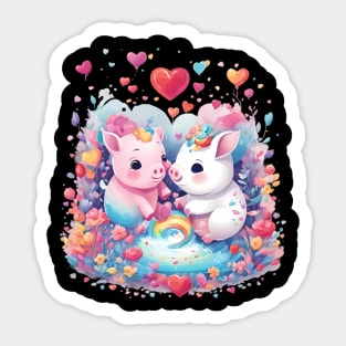 Love Pig Sticker